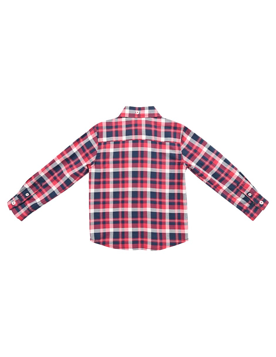Camisa casual Alaymar de algodón manga larga para niño 2