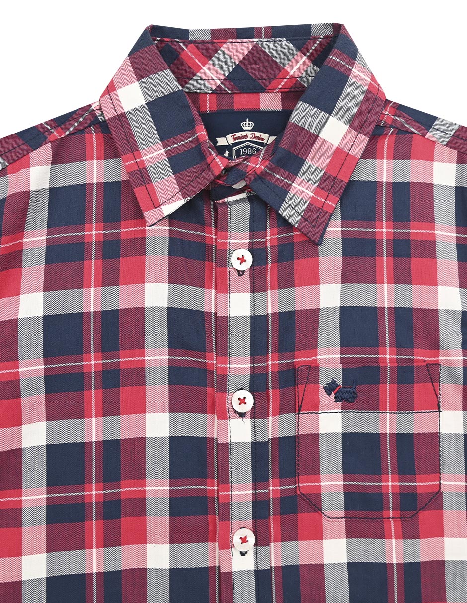 Camisa casual Alaymar de algodón manga larga para niño 3