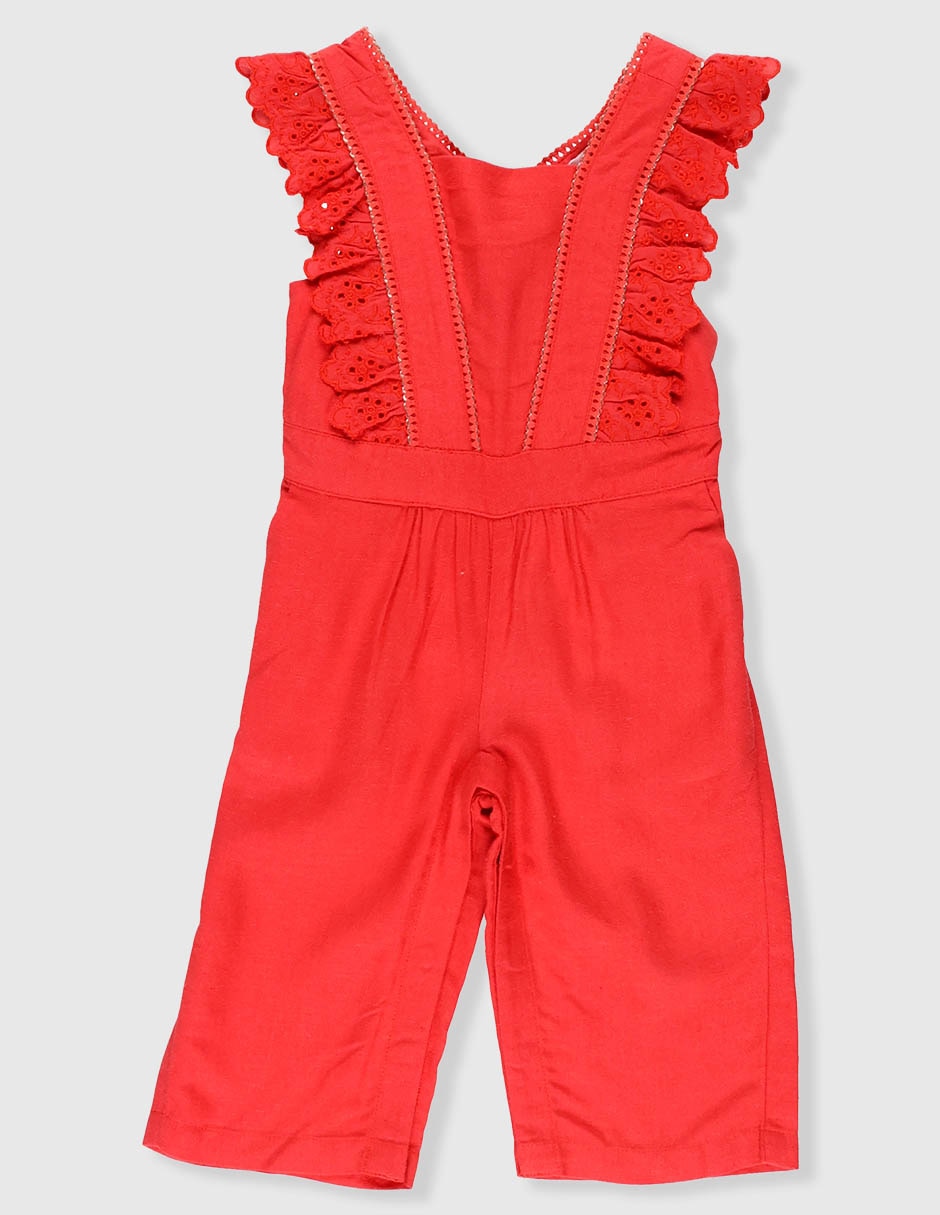 Jumpsuit largo de algodón para niña Jumpsuit largo de algodón para niña