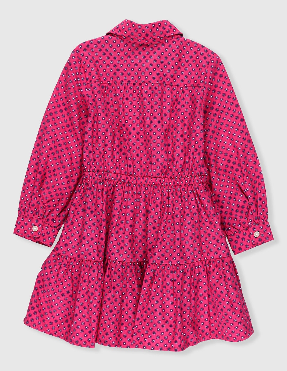 Vestido manga con puño para bebé niña 2