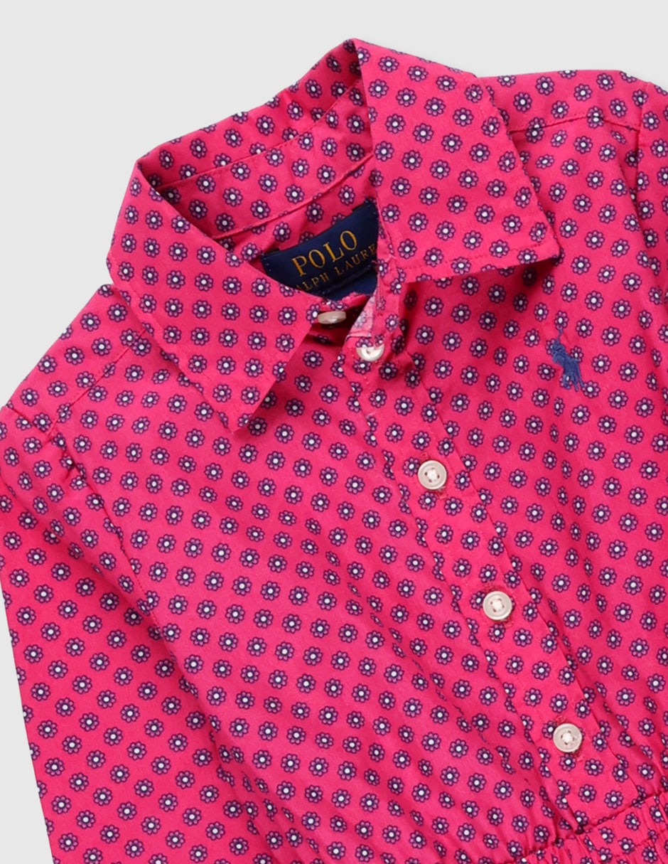 Vestido manga con puño para bebé niña 3