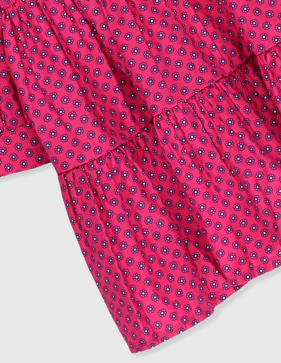 Vestido manga con puño para bebé niña 4