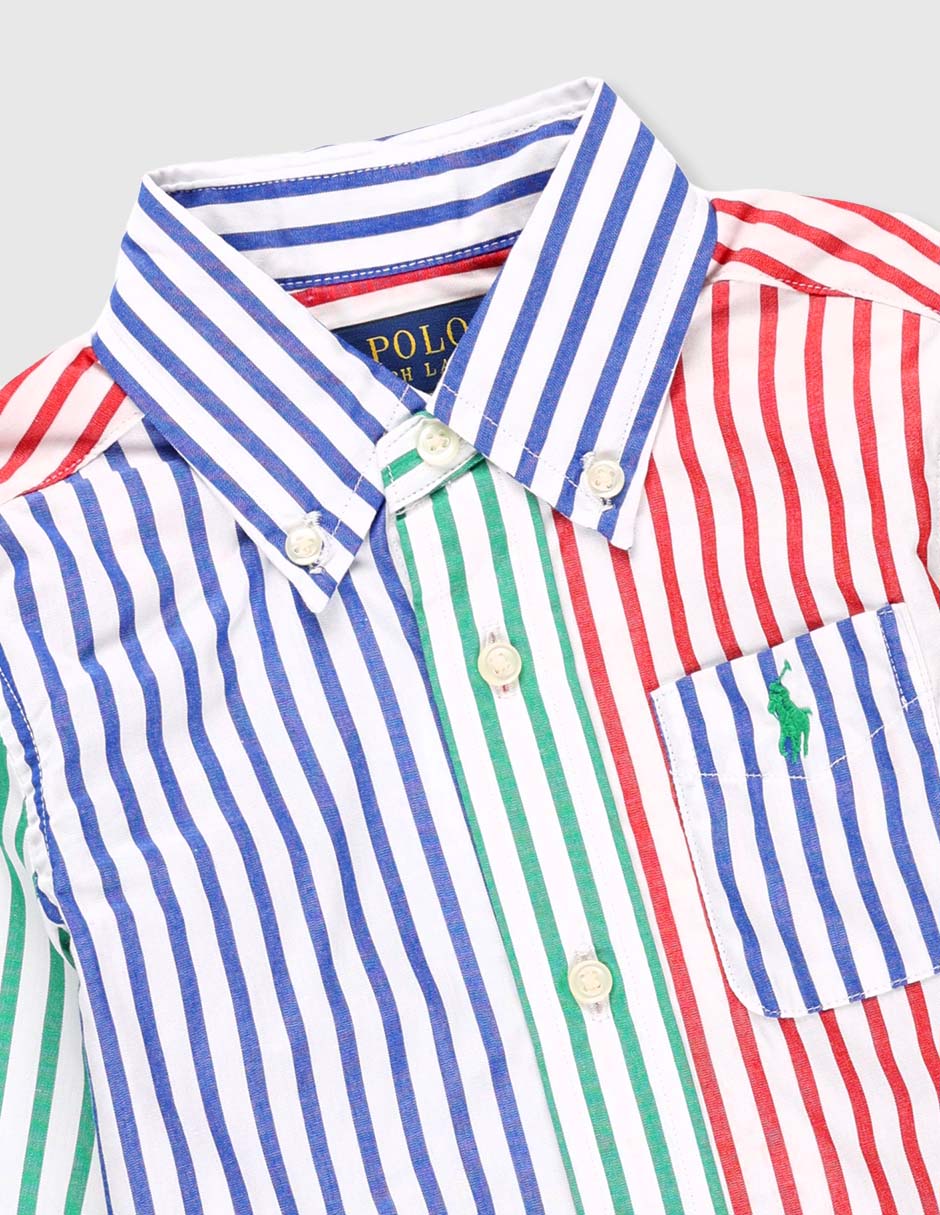 Camisa casual de algodón manga larga para bebé niño 3