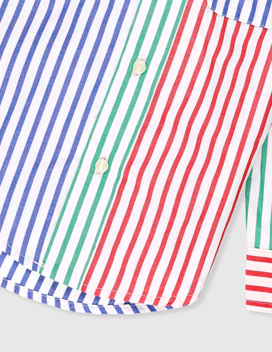 Camisa casual de algodón manga larga para bebé niño 4