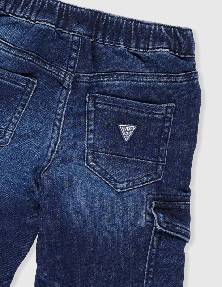 Jeans cargo straight deslavado para bebé niña 4