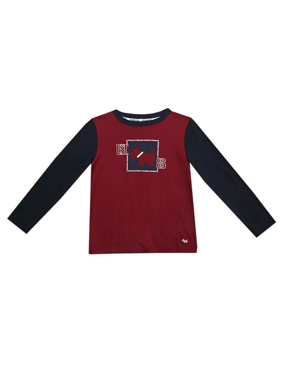Playera satcher manga larga para niño