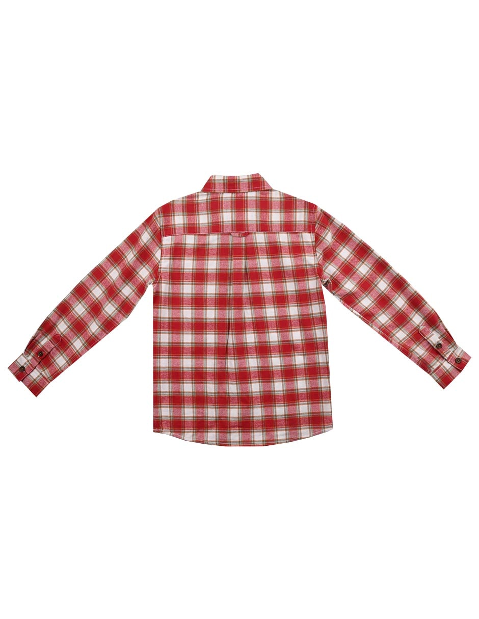 Camisa casual Gavina de algodón manga larga para niño 2