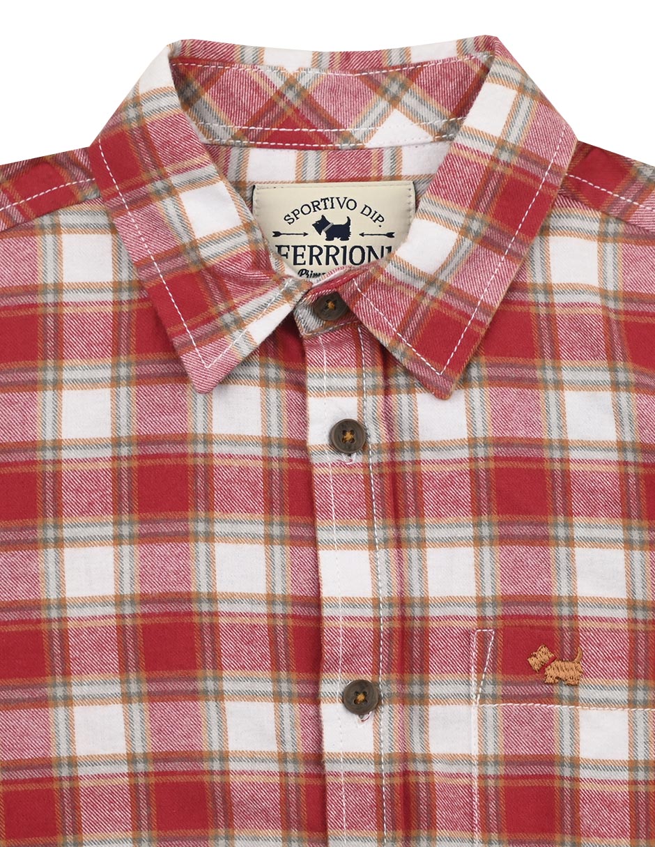 Camisa casual Gavina de algodón manga larga para niño 3