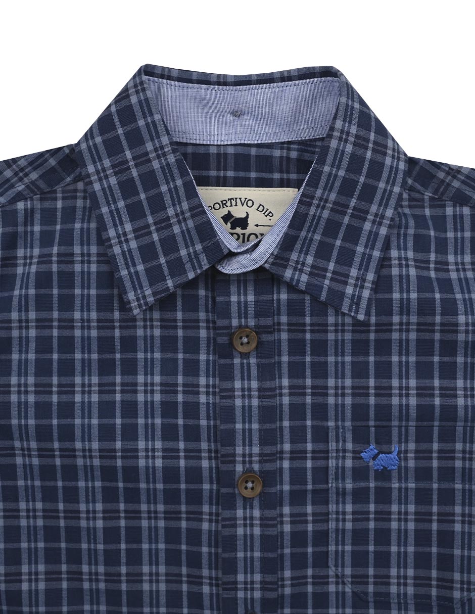 Camisa casual Culbertson de algodón manga larga para niño 3