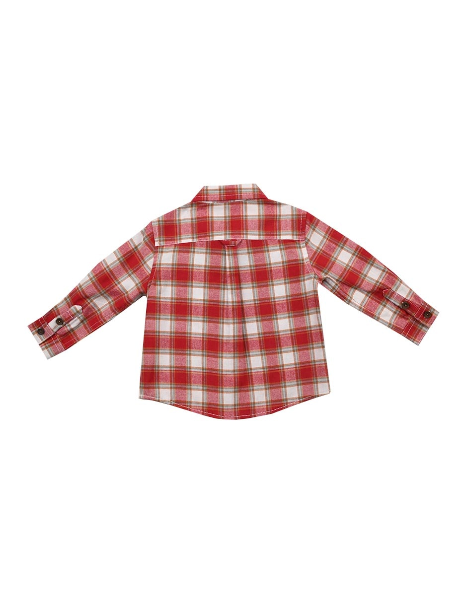 Camisa casual Gavina de algodón manga larga para niño 2