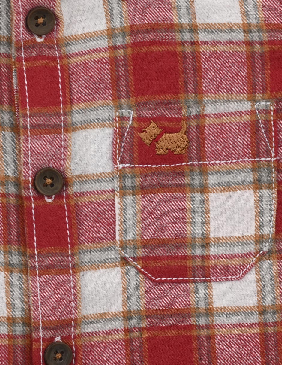 Camisa casual Gavina de algodón manga larga para niño 4