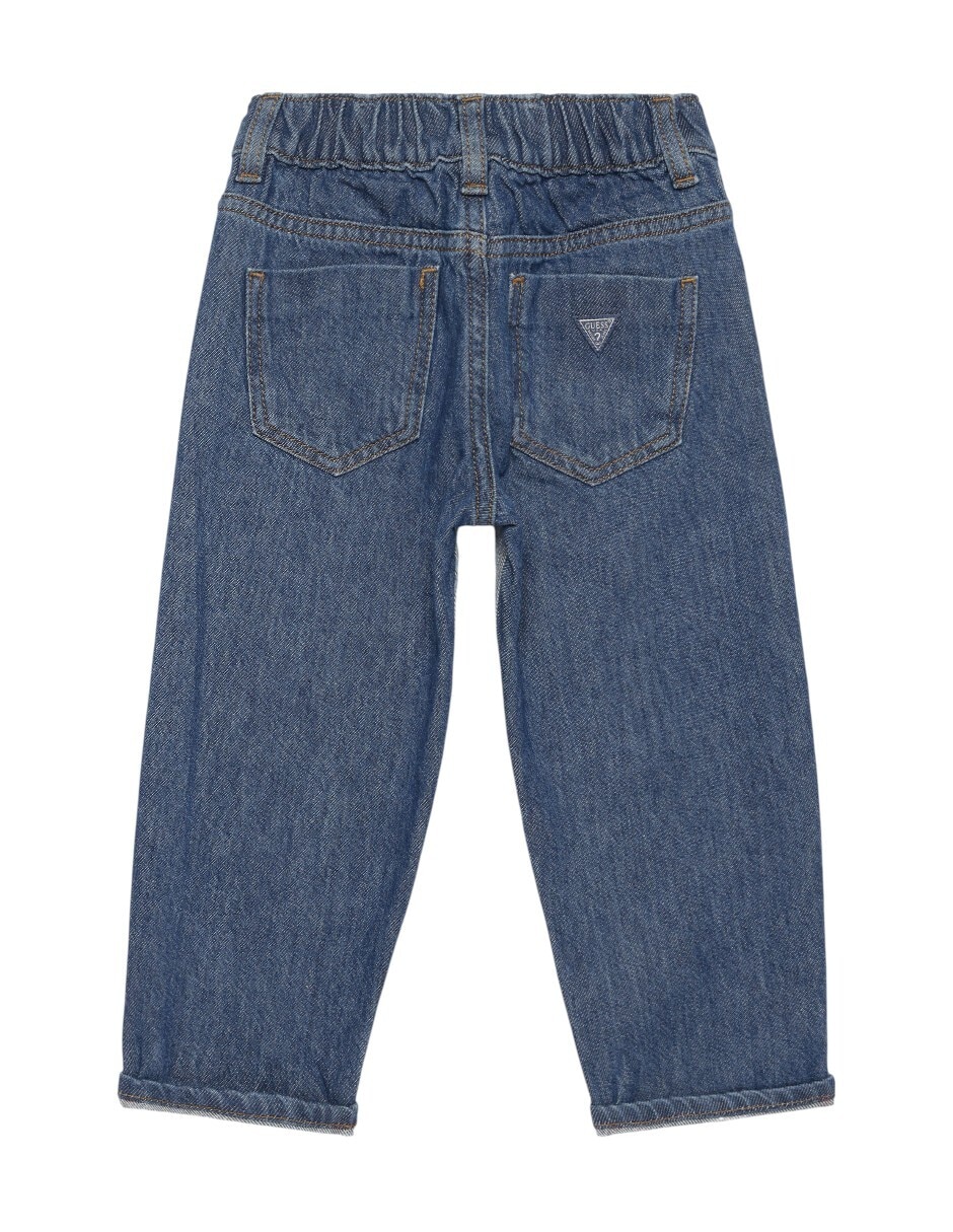 Jeans straight lavado obscuro para bebé niña 2