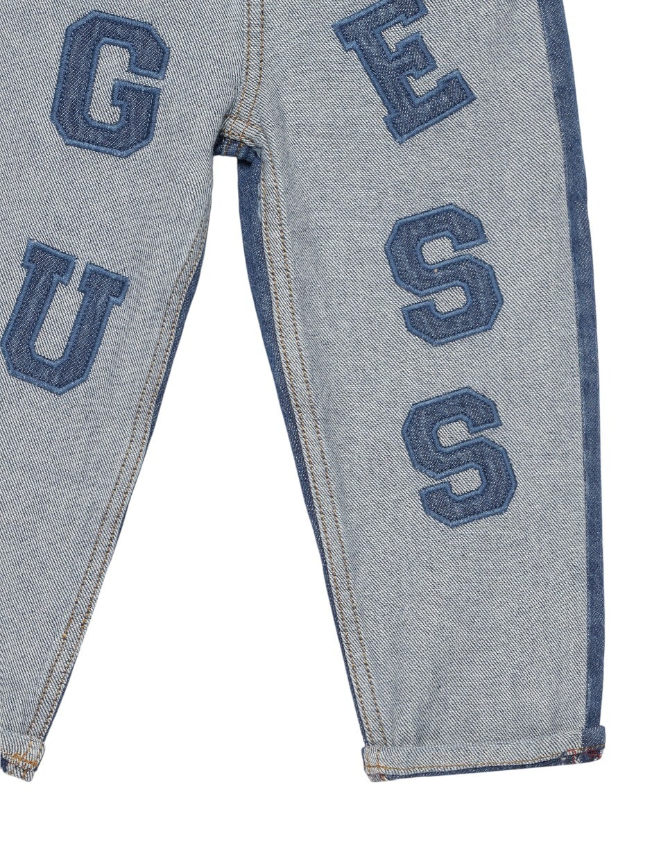 Jeans straight lavado obscuro para bebé niña 4