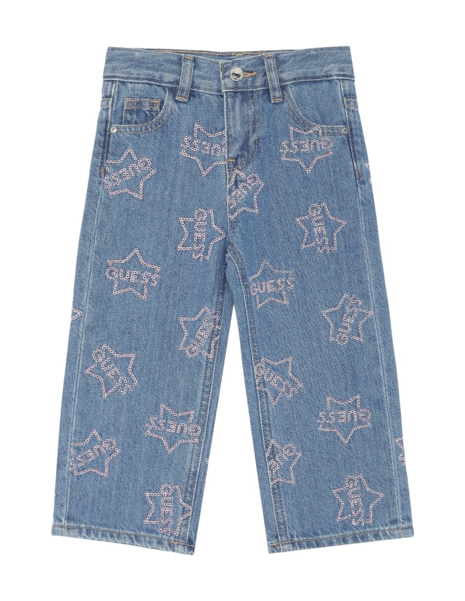 Jeans campana lavado claro para bebé niña Jeans campana lavado claro para bebé niña