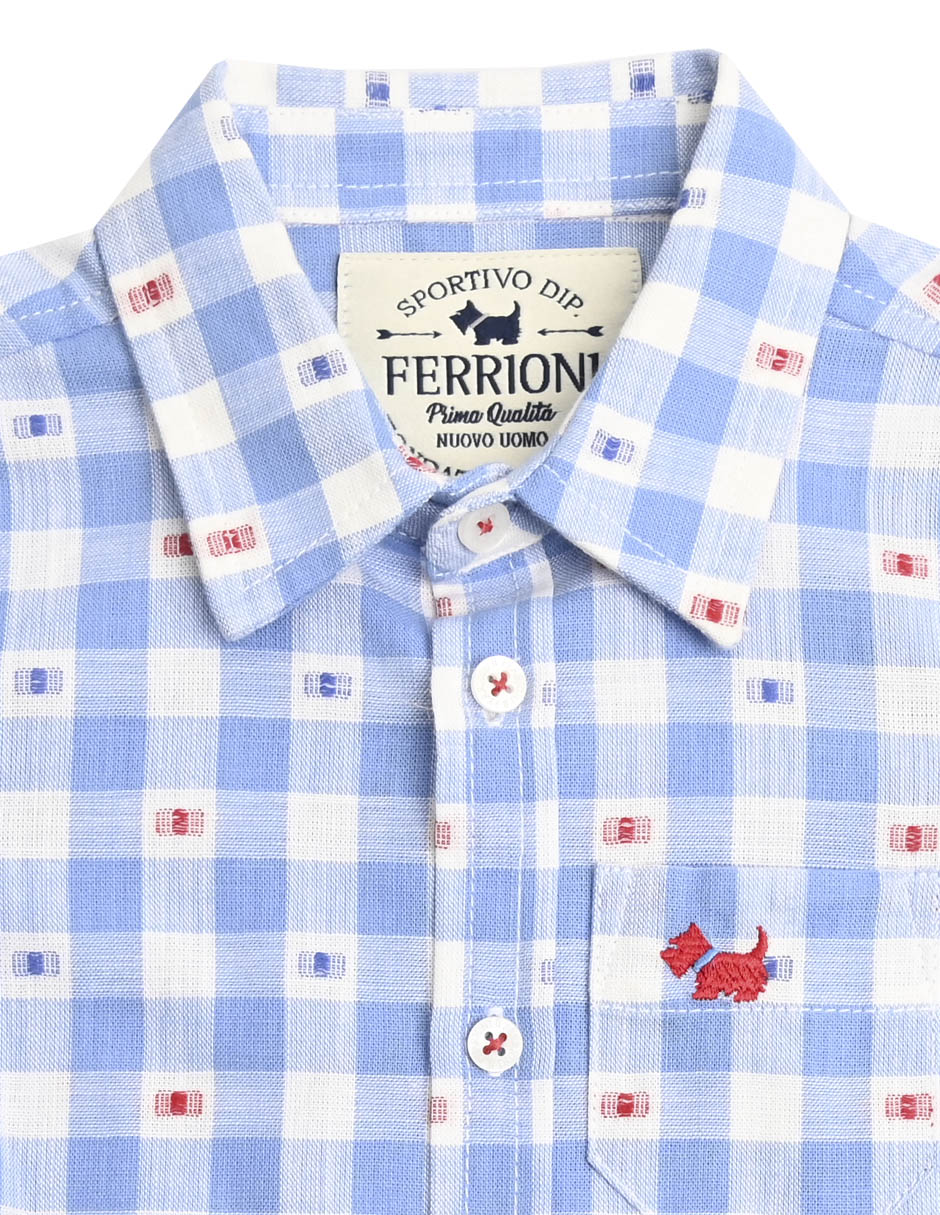 Camisa casual Olaya de algodón manga corta para niño 3