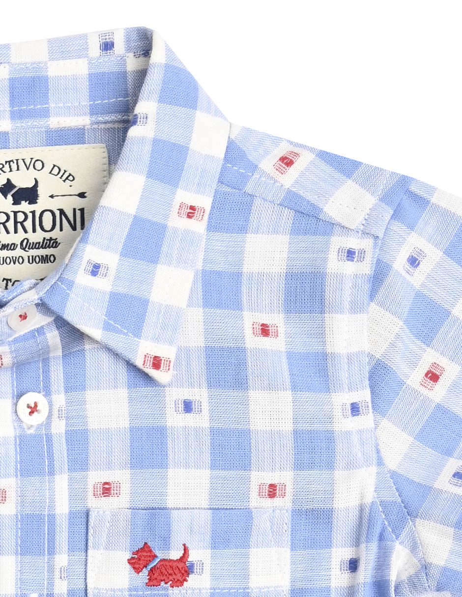 Camisa casual Olaya de algodón manga corta para niño 4