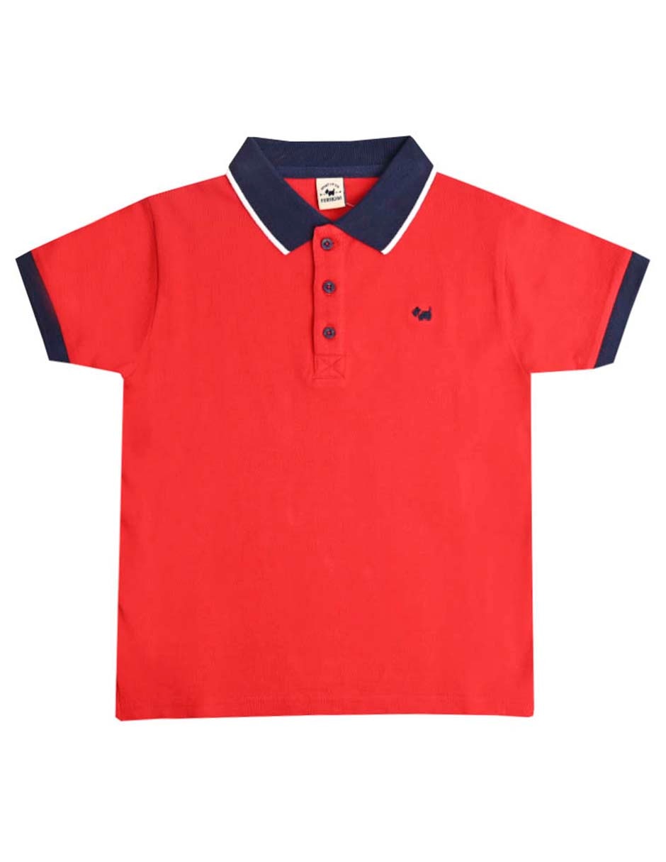Playera tipo polo Karang de algodón para bebé niño Playera tipo polo Karang de algodón para bebé niño