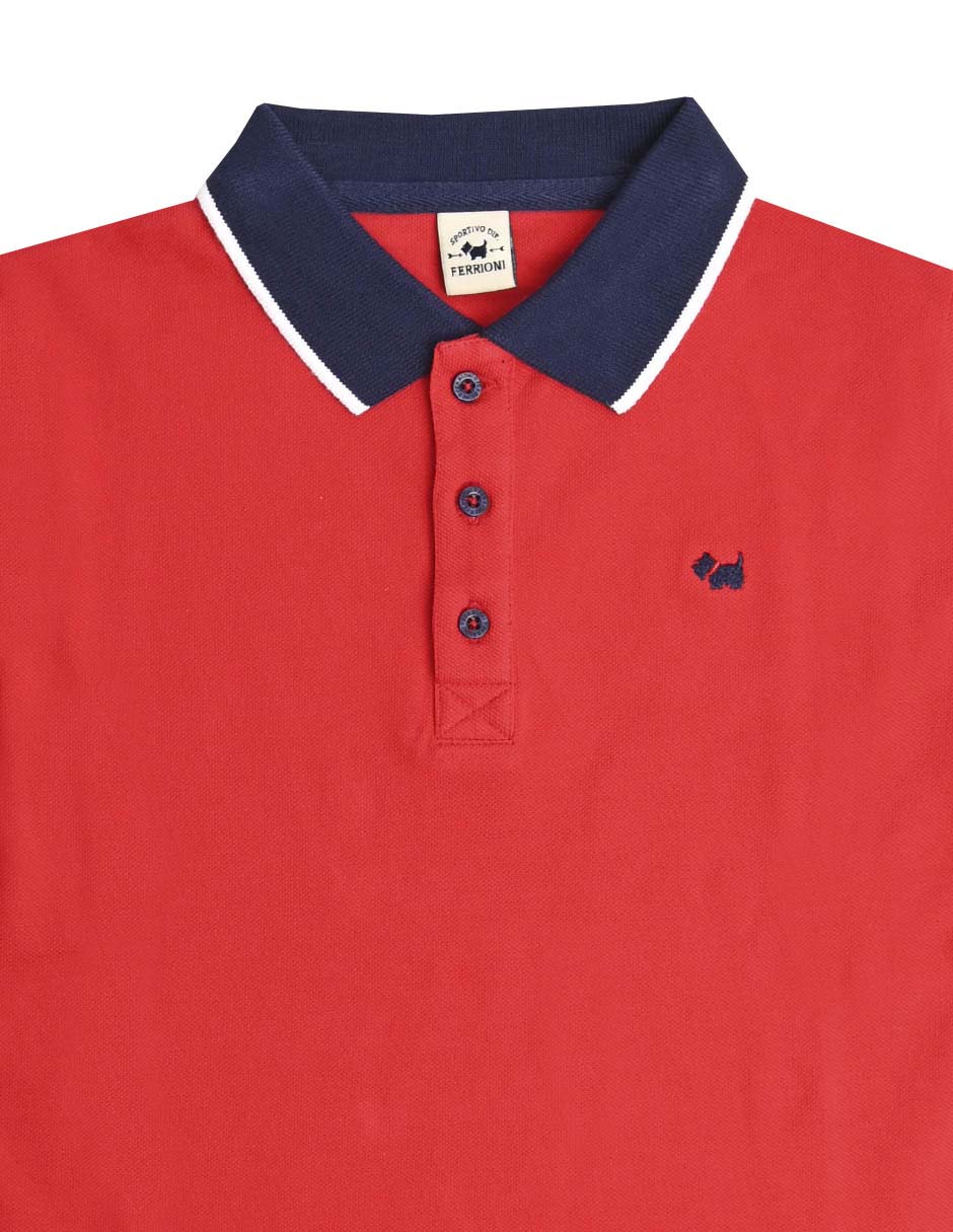 Playera tipo polo Karang de algodón para bebé niño 3