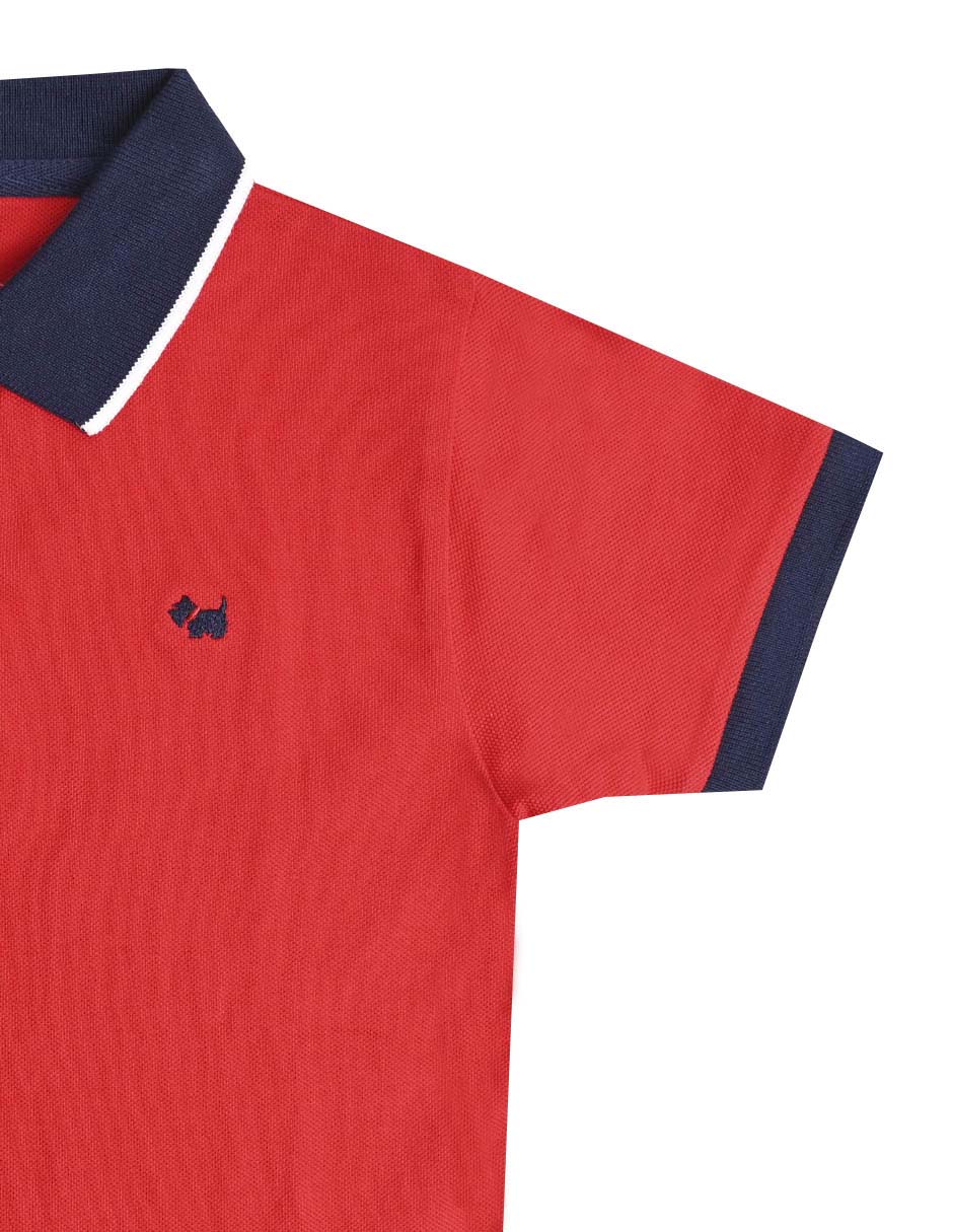 Playera tipo polo Karang de algodón para bebé niño 4