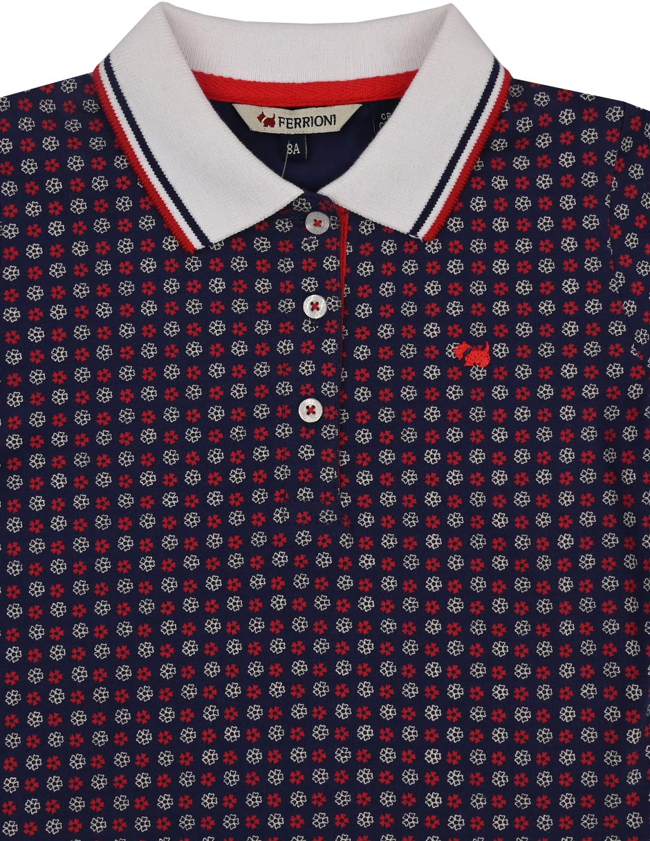 Playera tipo polo Mony de algodón para bebé niña 2