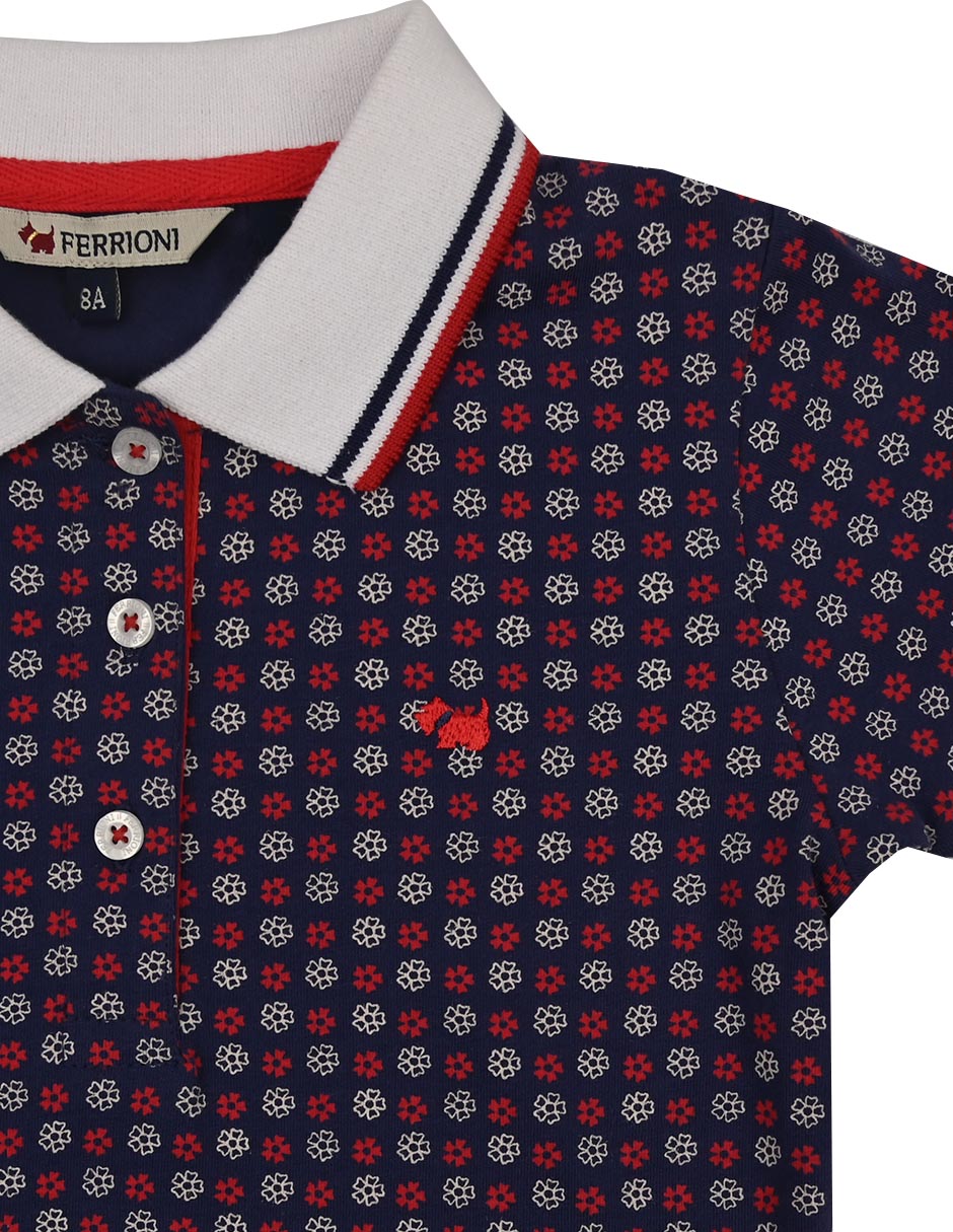 Playera tipo polo Mony de algodón para bebé niña 3