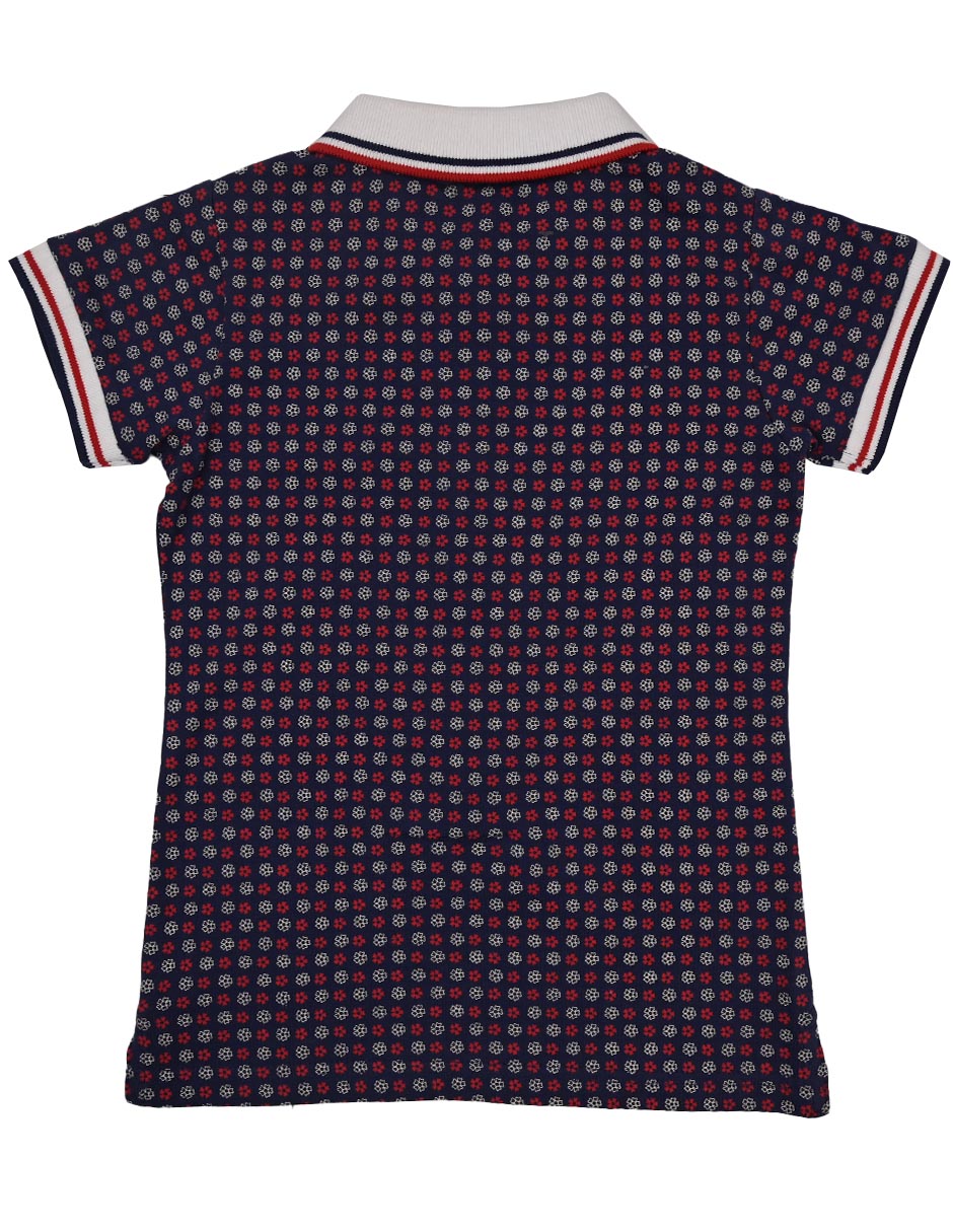 Playera tipo polo Mony de algodón para bebé niña 4