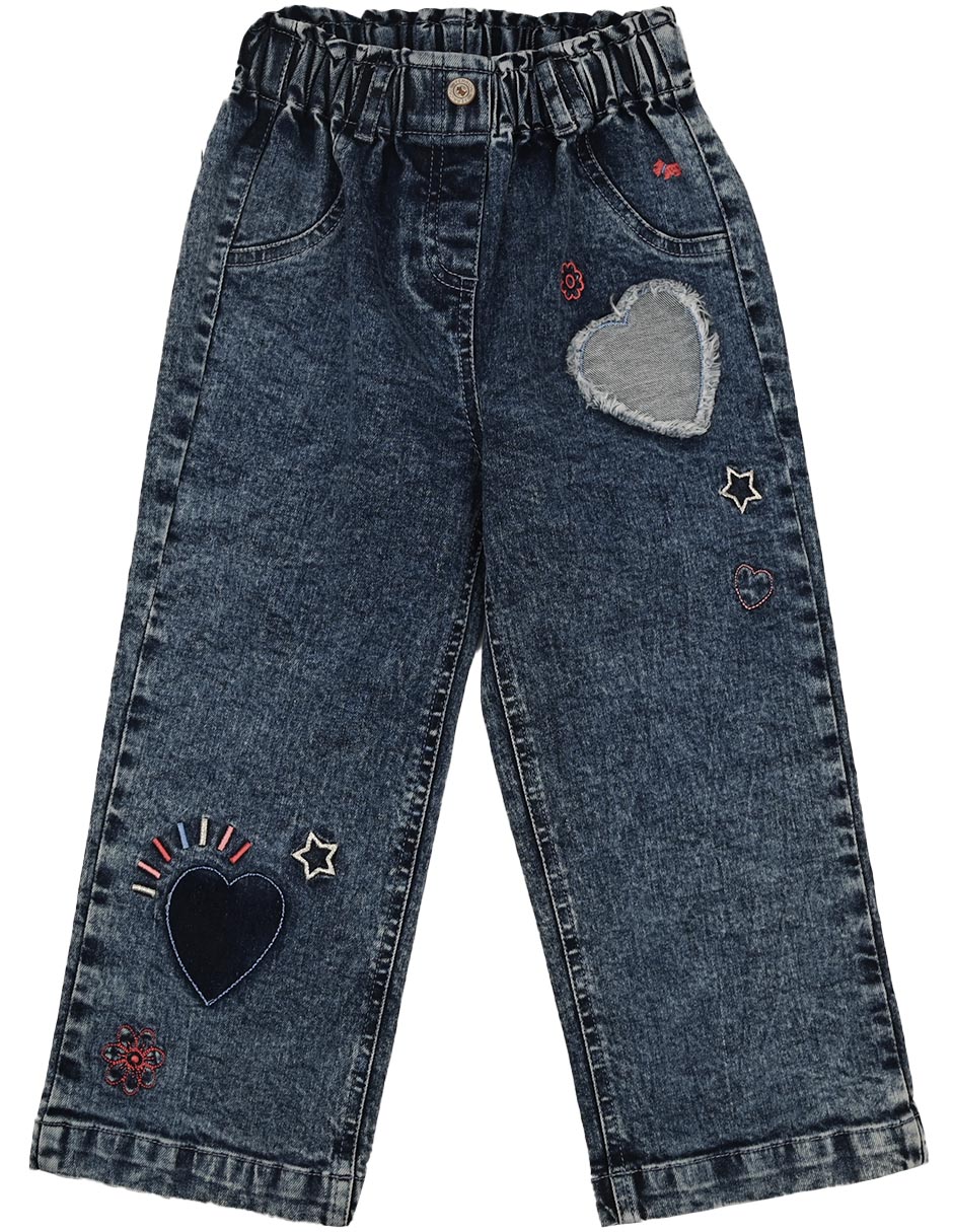Jeans straight Lucciana M28898 deslavado para niña Jeans straight Lucciana M28898 deslavado para niña