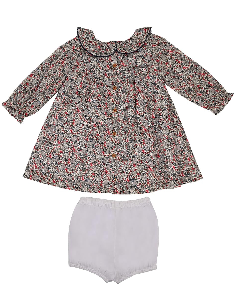 Vestido Flourish manga regular para bebé niña 3