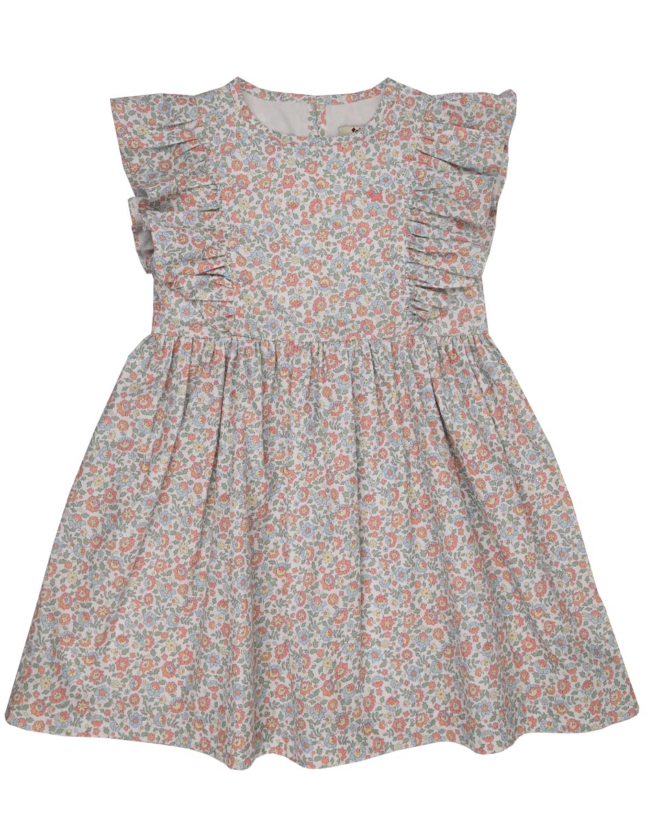 Vestido Sunrise manga mariposa para niña