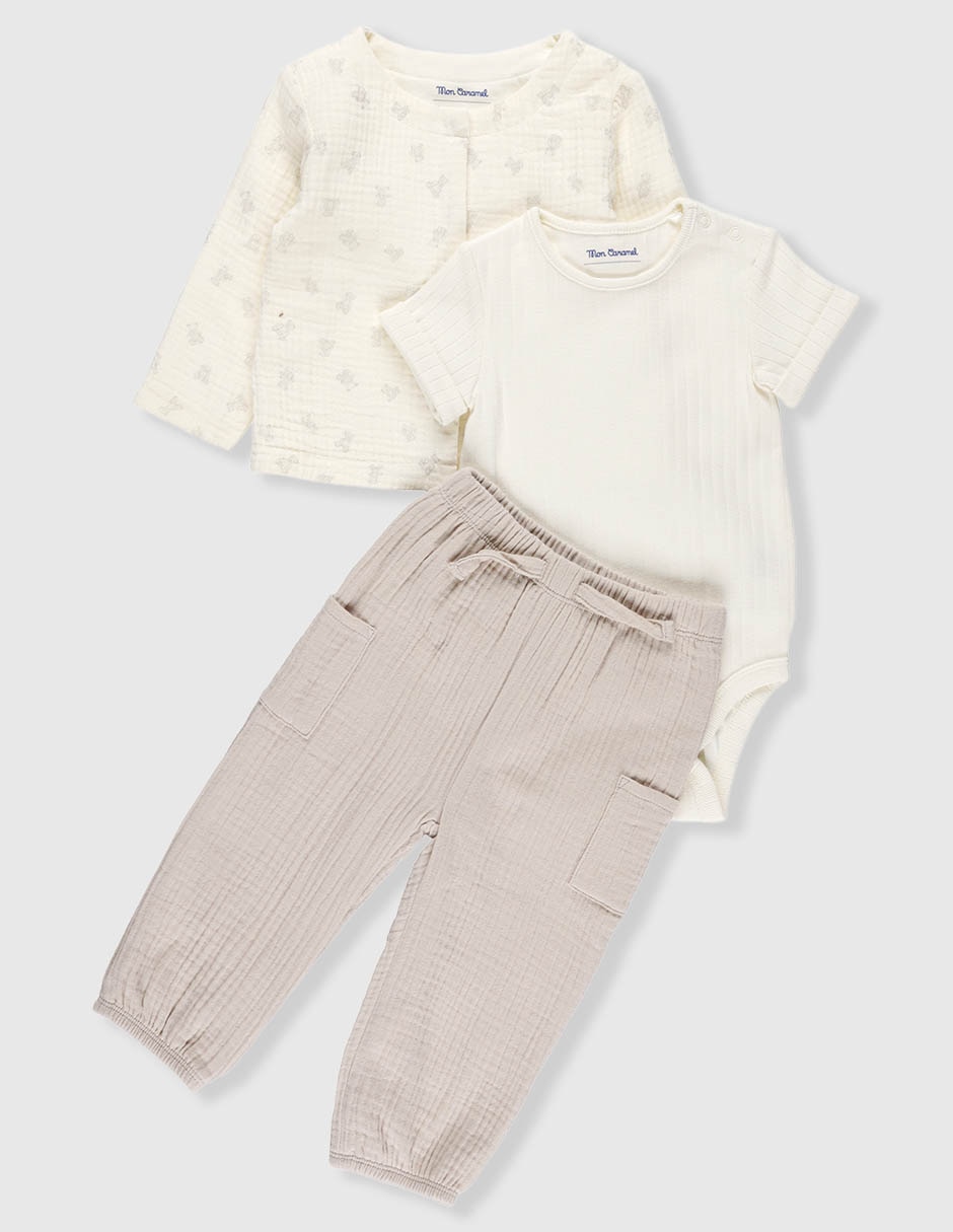 Conjunto casual de algodón para bebé niña Conjunto casual de algodón para bebé niña