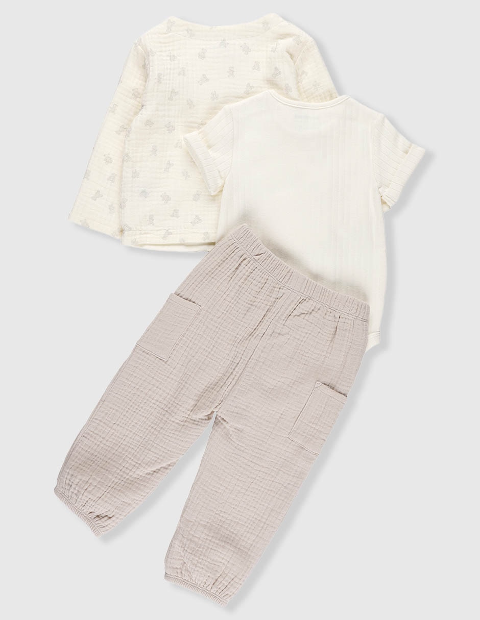 Conjunto casual de algodón para bebé niña 2