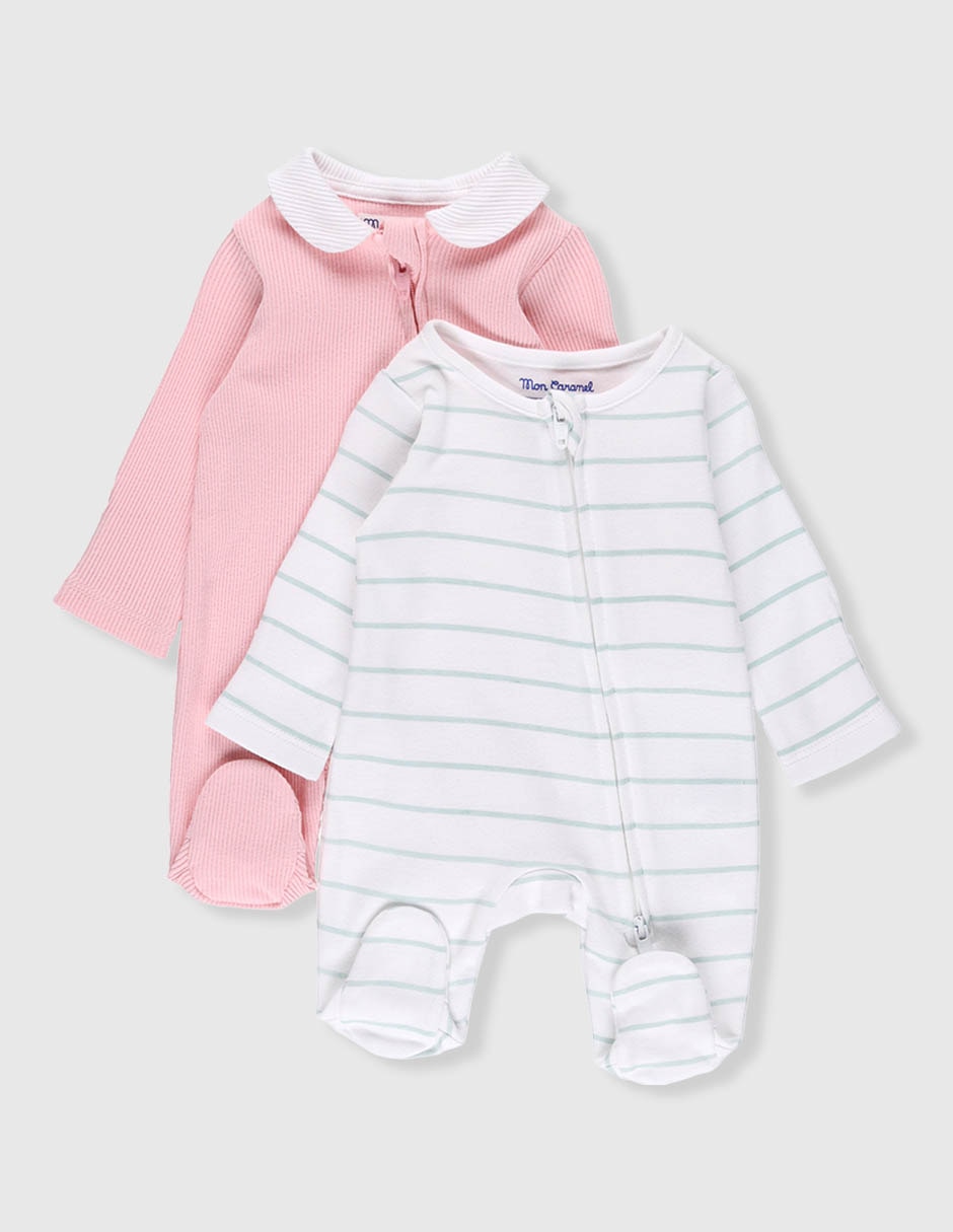 Set de mamelucos para bebé niña