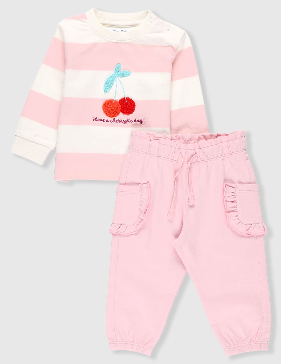 Conjunto casual de algodón para bebé niña Conjunto casual de algodón para bebé niña