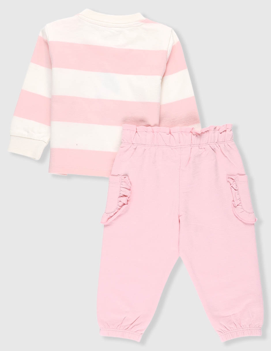 Conjunto casual de algodón para bebé niña 2