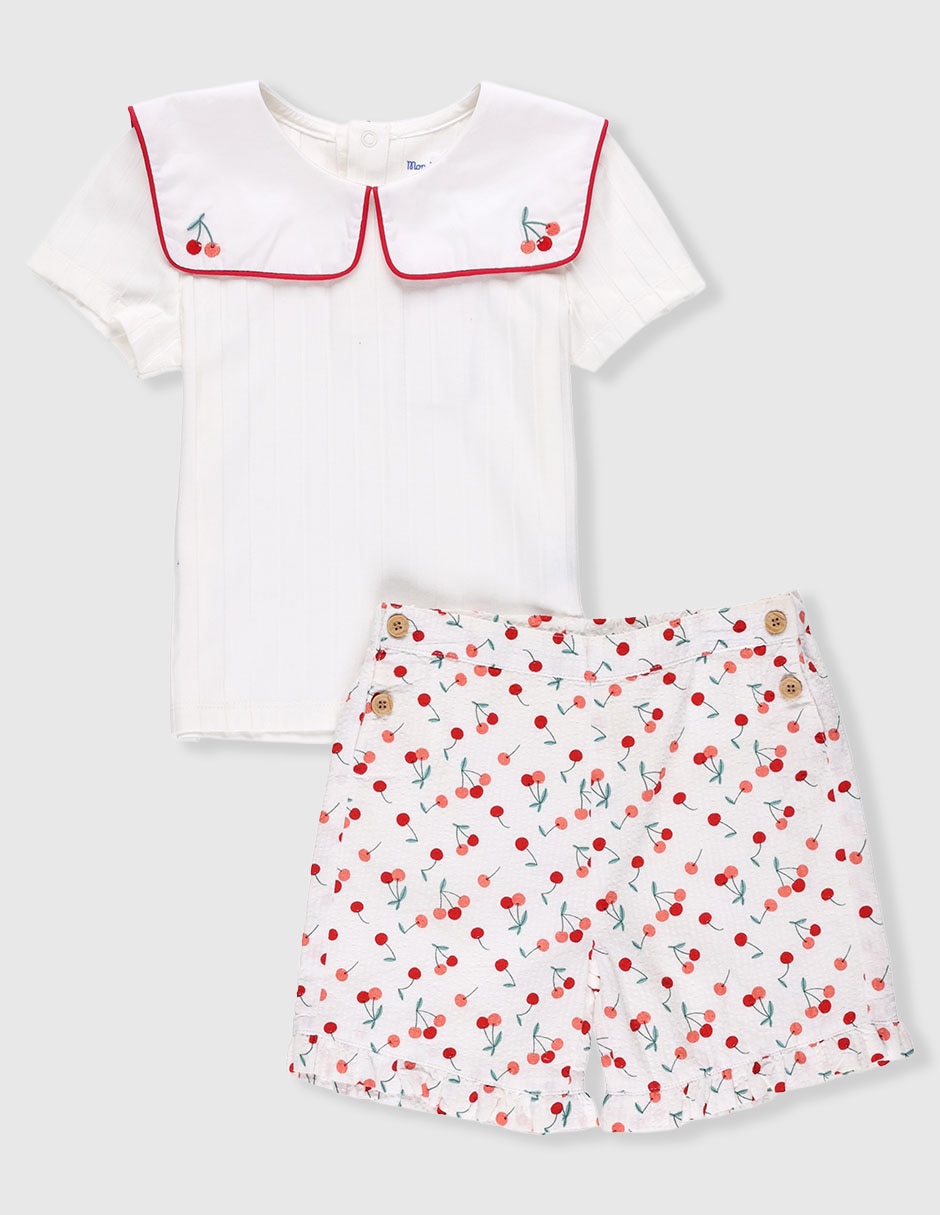 Conjunto casual de algodón para bebé niña Conjunto casual de algodón para bebé niña