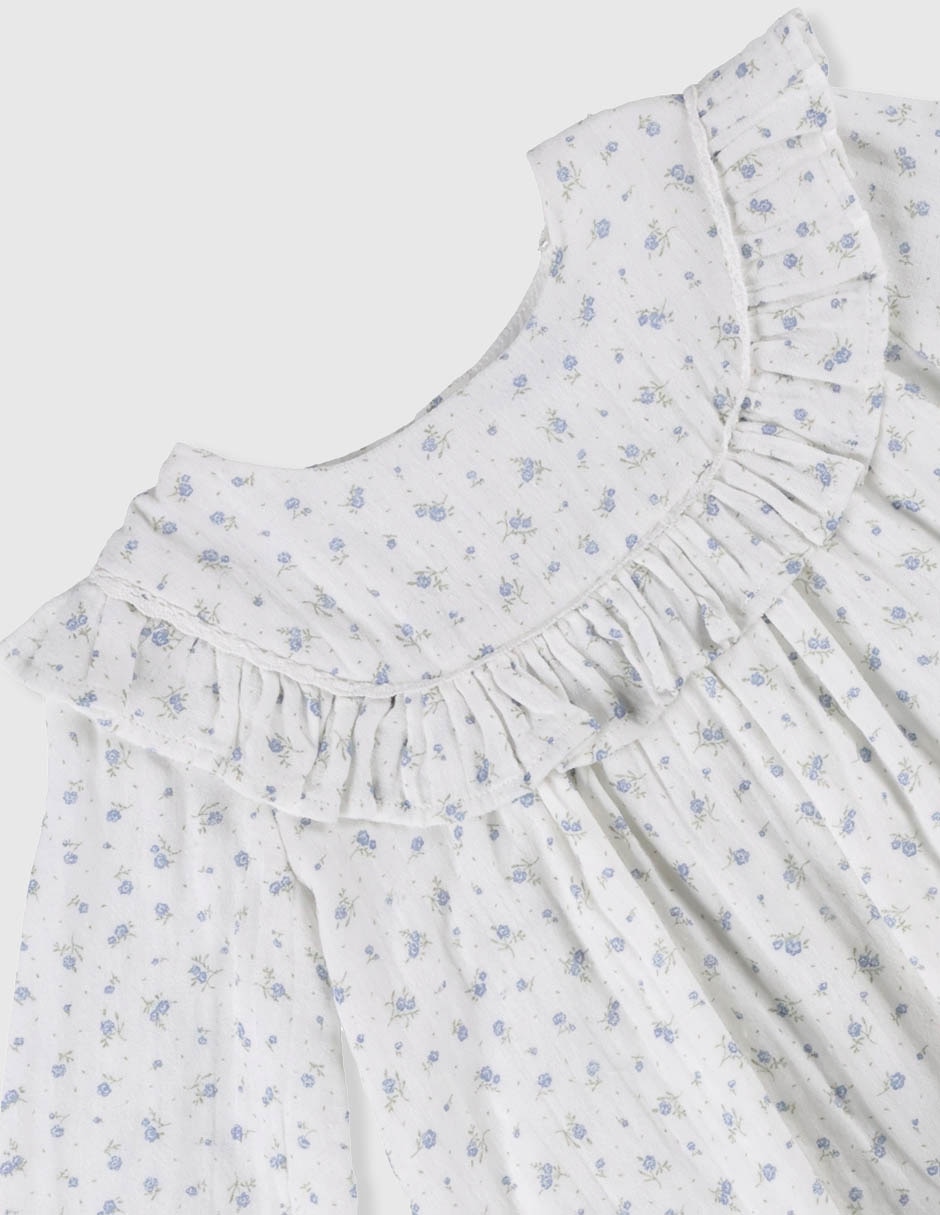 Vestido con calzón manga globo para bebé niña 3