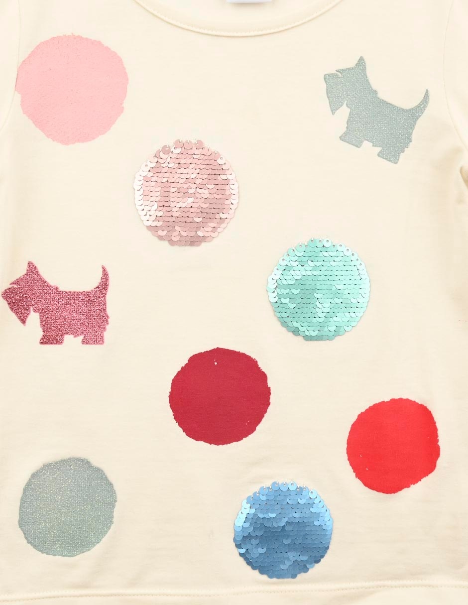 Playera Circles manga larga para niña bebé 3