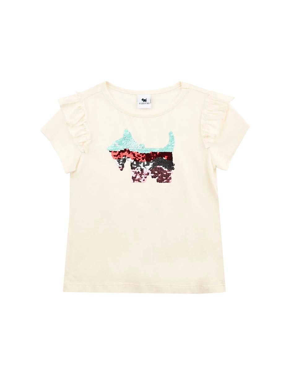 Playera Riccio manga corta para bebé niña Playera Riccio manga corta para bebé niña