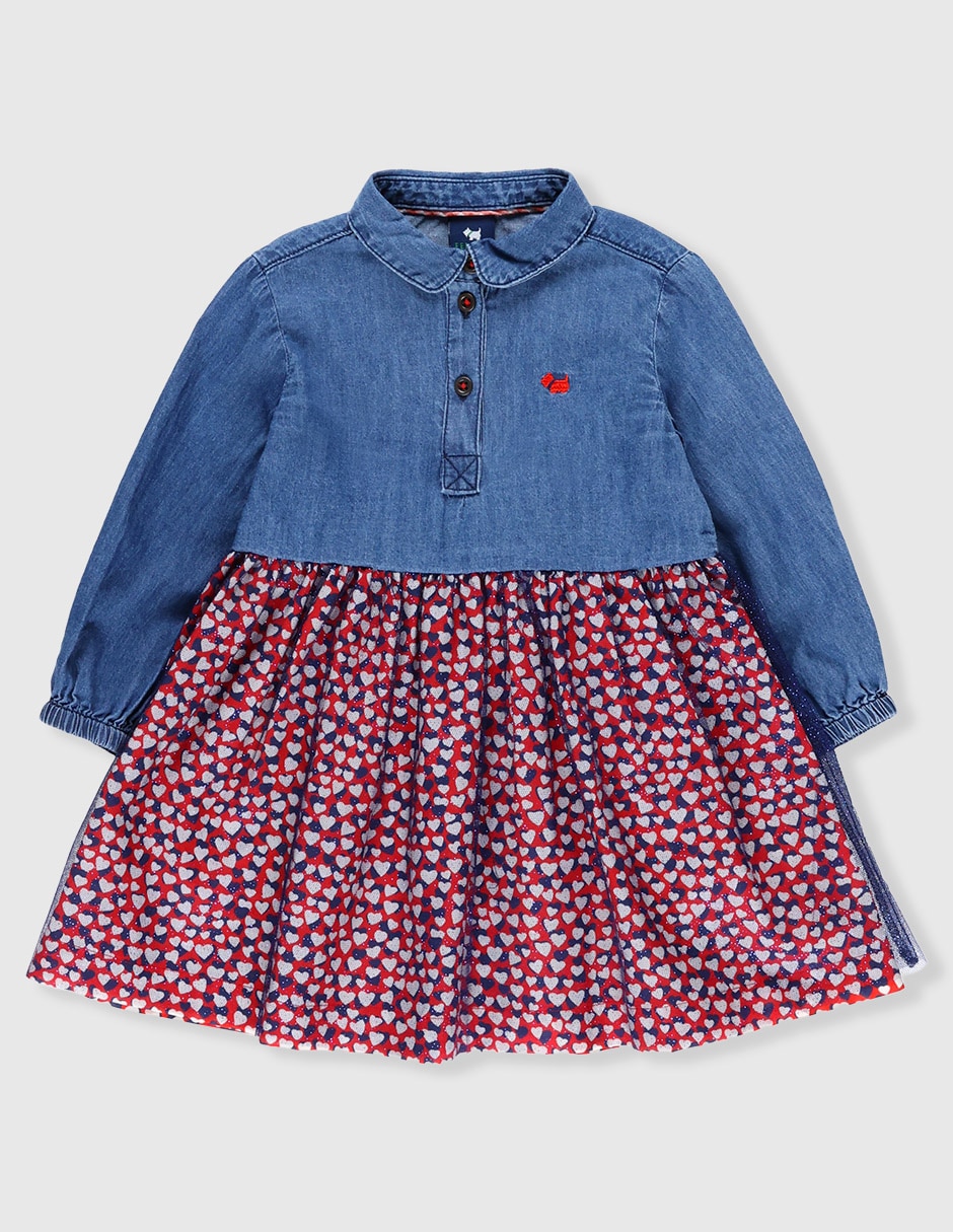Vestido manga regular para bebé niña