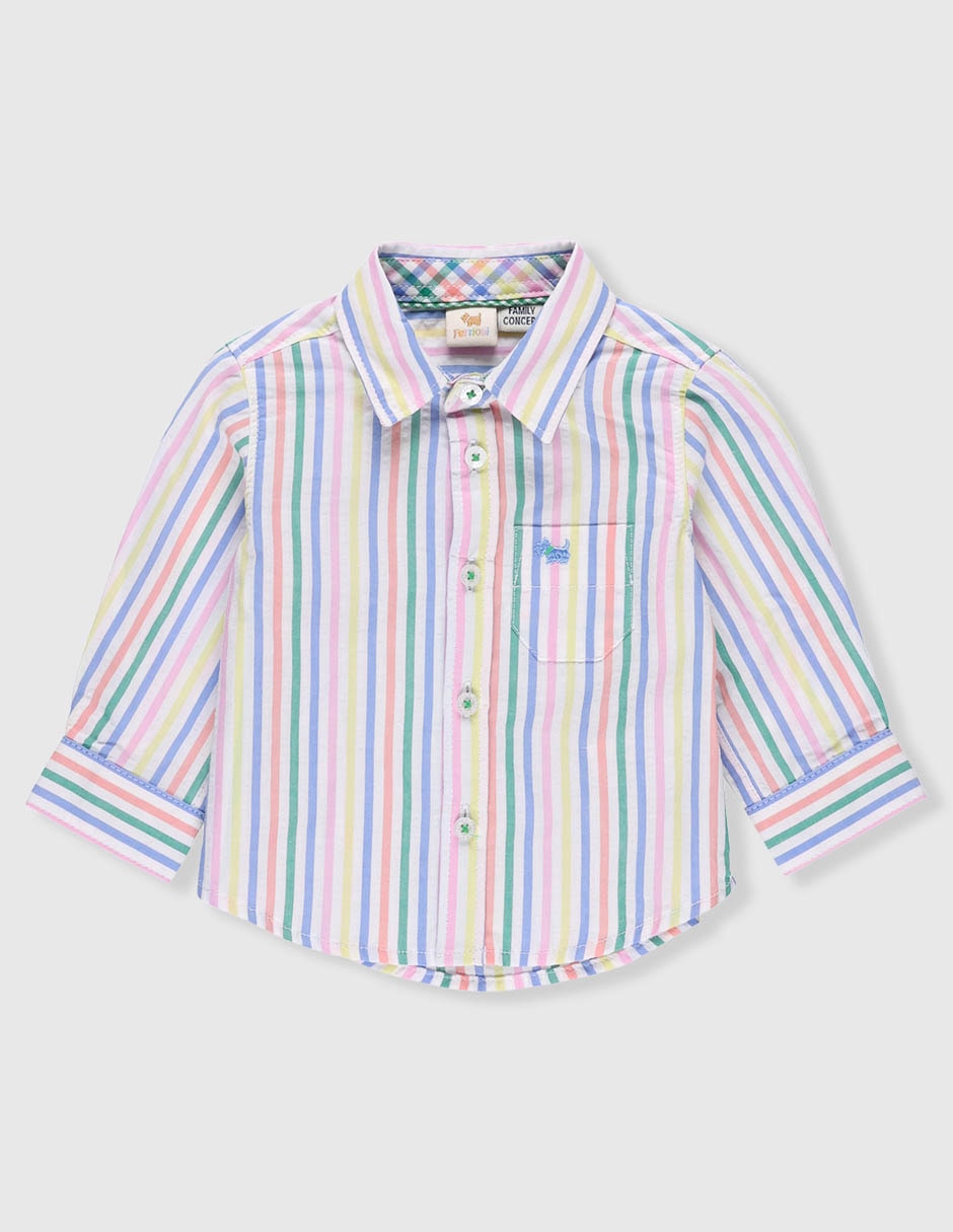 Camisa casual Ferrioni de algodón manga larga para bebé niño Camisa casual Ferrioni de algodón manga larga para bebé niño