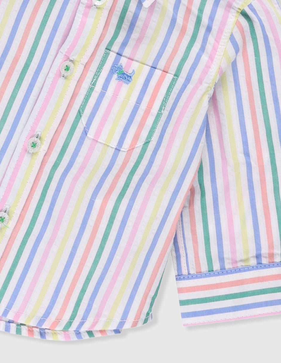 Camisa casual Ferrioni de algodón manga larga para bebé niño 4