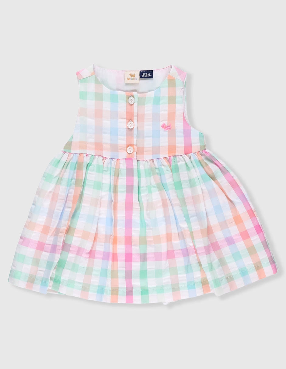 Vestido manga sin manga para bebé niña