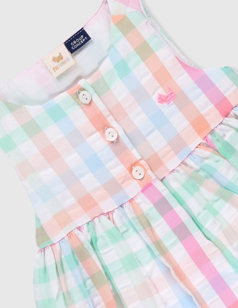 Vestido manga sin manga para bebé niña 4