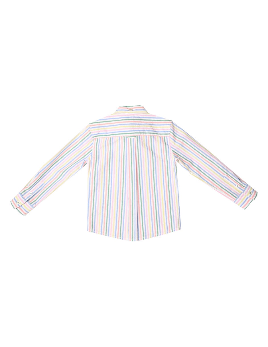 Camisa casual Ferrioni Gain de algodón manga larga para bebé niño 2