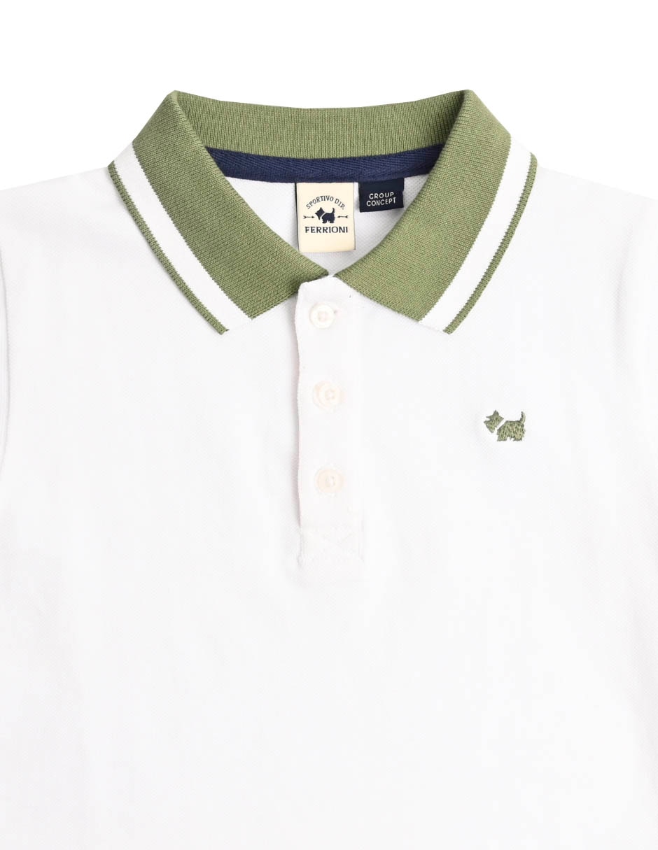 Playera tipo polo Temara de algodón para niño bebé 3