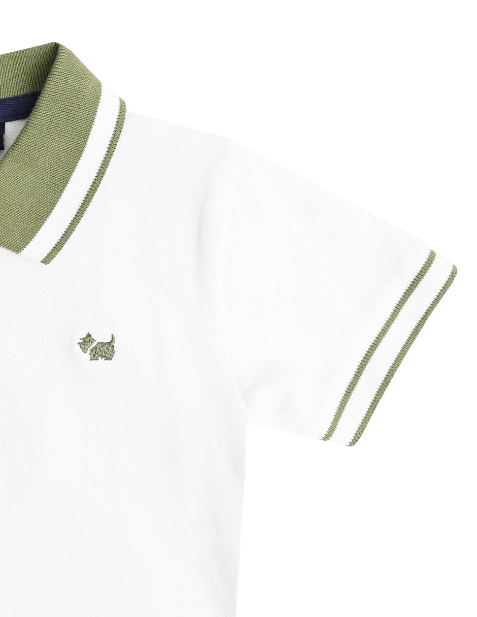 Playera tipo polo Temara de algodón para niño bebé 4