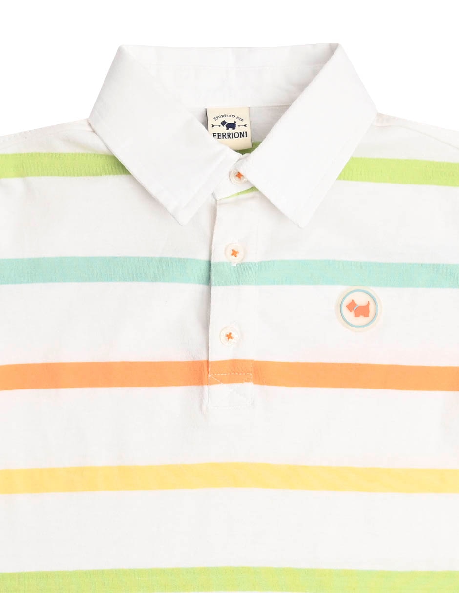 Playera tipo polo Gaina de algodón para niño bebé 3
