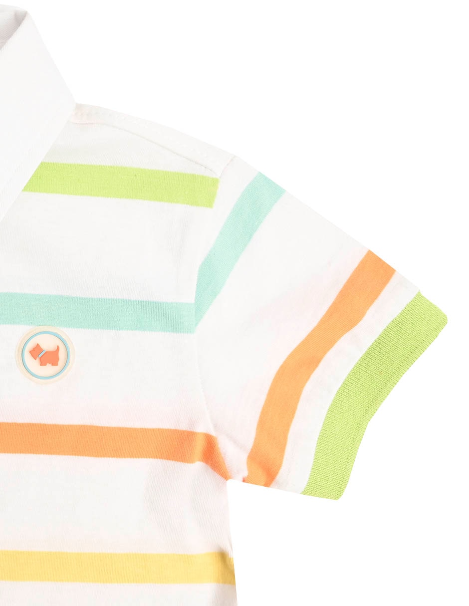 Playera tipo polo Gaina de algodón para niño bebé 4