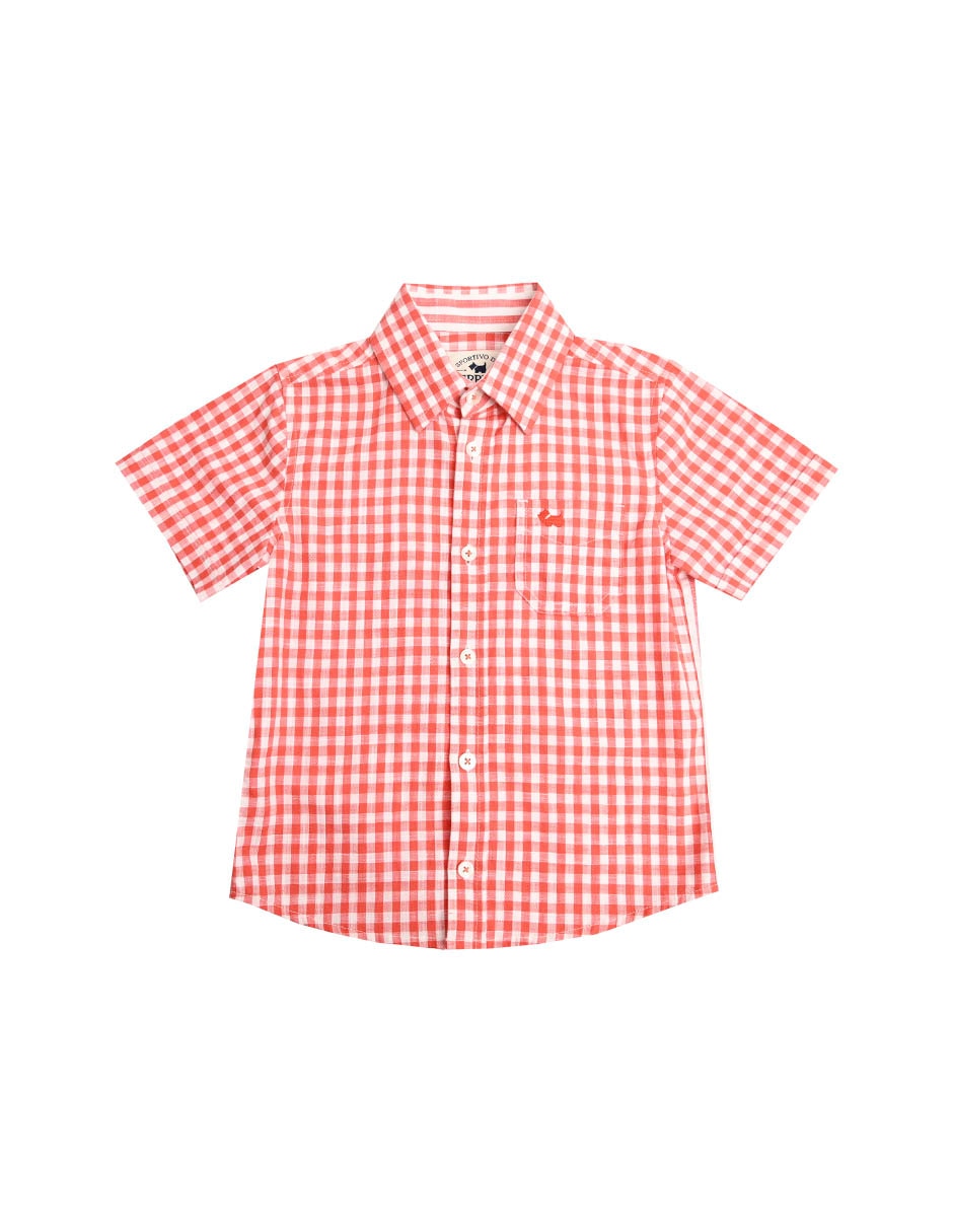 Camisa casual Belene de algodón manga corta para niño Camisa casual Belene de algodón manga corta para niño