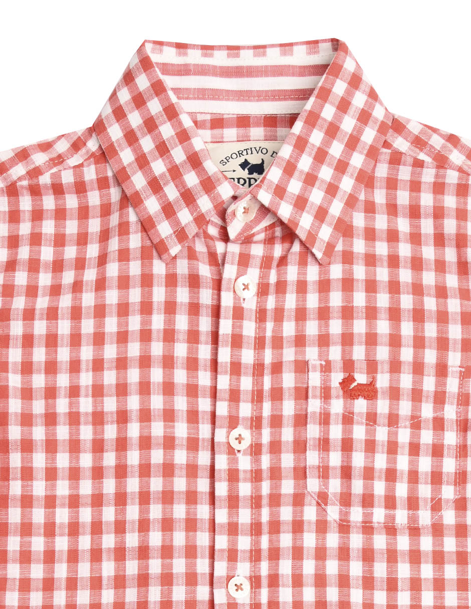 Camisa casual Belene de algodón manga corta para niño 3